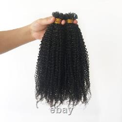 Keratin Fusion Hair Extensions Flat Tip Human Hair Pre Bonded Nail Tip In Hair