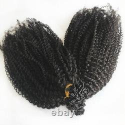 Keratin Fusion Hair Extensions Flat Tip Human Hair Pre Bonded Nail Tip In Hair