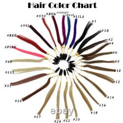 Keratin Fusion Hair Extensions Flat Tip Human Hair Pre Bonded Nail Tip In Hair