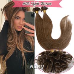 Keratin Fusion Hot Bondings Nail U-Tip Real Human Remy Hair Extensions Highlight