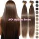 Keratin Fusion Nail U Tip Real Human Remy Hair Extensions Pre-bonded Highlight
