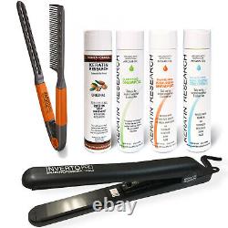 Keratin Hair Blowout Keratin Treatment Kit 300ml LARGE SET 4 Bottles with TOOLS