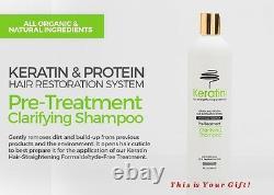 Keratin Hair-Straightening Formaldehyde-Free 2-PieceSet withFREE Clarifying & Silk