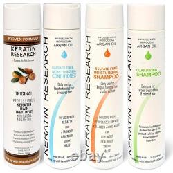 Keratin Research Complex Brazilian Hair Argan Oil Blowout 4 Piece Set