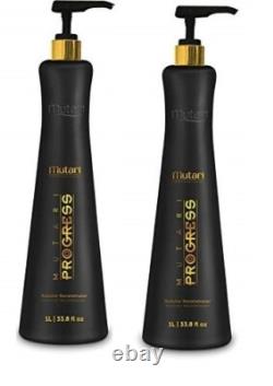 Kit 2x Mutari Progress Reductor Reconstructor Brazilian Keratin Treatment -1L