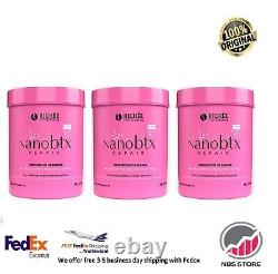 Kit 3x Richee Nano Btx Mask Professional Hair Straightening Nanobotox 1Kg 34oz