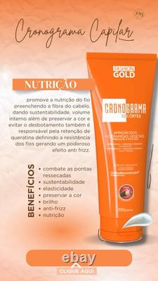 Kit Cronograma Capilar Fashion Gold Original BRAZIL 4 itens