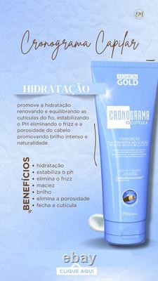 Kit Cronograma Capilar Fashion Gold Original BRAZIL 4 itens