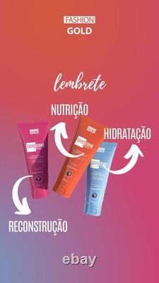 Kit Cronograma Capilar Fashion Gold Original BRAZIL 4 itens