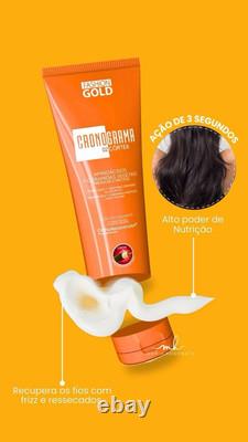 Kit Cronograma Capilar Fashion Gold Original BRAZIL 4 itens