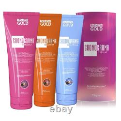Kit Cronograma Capilar Fashion Gold Original BRAZIL 4 itens