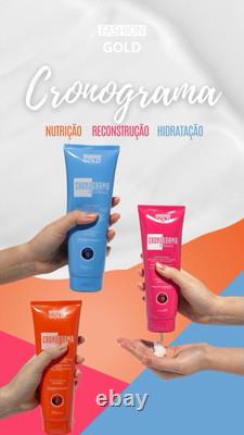 Kit Cronograma Capilar Fashion Gold Original BRAZIL 4 itens