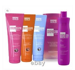 Kit Cronograma Capilar Fashion Gold Original BRAZIL 4 itens