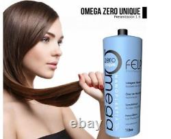 Kit Felps Omega Zero Unique & Brazilian Treatme Keratin 2x1L Volume Reducer 1L