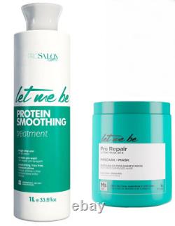 Kit Hair Brazilian Keratin Protein Smoothing 1L & Pro repair Mask 1 KG Let Me Be