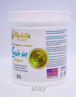 Leave-In Conditioner Cream Kachita Spell Hydrolyzed Keratin, Collagen Protein
