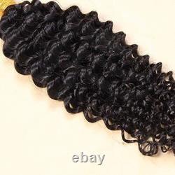 Loose Curly Keratin Fusion Flat Tip Human Hair Extension Remy K Tip Hair 100g