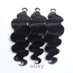 Loose Wave I Tip Human Hair Pre Bonded Keratin Stick In Hair Extension Body Wave