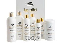 Luxury Gold Keratin Hair-Straightening 1-Day Treatment 7-Piece System WithGift Box