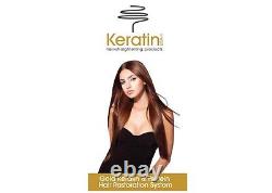 Luxury Gold Keratin Hair-Straightening 1-Day Treatment 7-Piece System WithGift Box