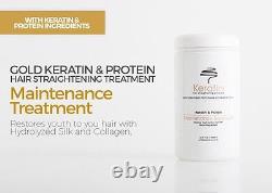 Luxury Gold Keratin Protein Hair-Straightening One-Day Treatment 7-Piece System