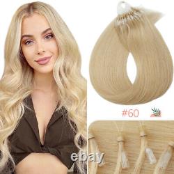 Micro Loop Ring Bead Human Remy Hair Extensions Pre Bonded Keratin Cold-Fusion