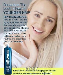 NEW Brazilian Blowout Rewind Anti Aging Reparative Salon Treatment 34 oz
