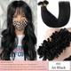Nail Keratin 200s 100% Human Hair Extensions Remy Hair Russian Pre Bonded U-tip