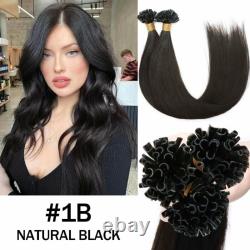 Nail U Tip Keratin Fusion Hair Extensions 100% Real Remy Human Hair Russian Hair