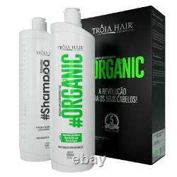 Original Brazilian Organic Keratin Hair Treatment Kit + Troia Flat Iron