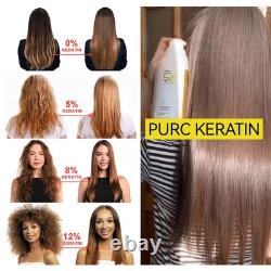 PURC 12% Keratin Smoothing Hair Treatment Frizzy Removal Brazilian Keratin for C
