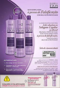 Plastica Dos Fios Brazilian Keratin Treatment Blow Dry Hair Straightening Kit