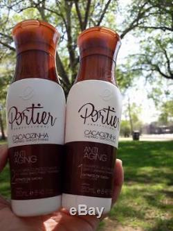 Portier Cacau Fine Brazilian Keratin Kit Hair Treatment -USA STOCK-2x 8.45