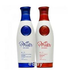 Portier Exclusive 2x1L Brazilian Keratin Treatment Straightener Portier