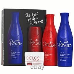 Portier Professional Brazilian Keratin Treatment + Ciclos B-Tox Hair Mask