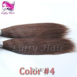 Pre Bonded Flat Tip Hair Extensions Remy Loose Curly Keratin Fusion Human Hair