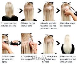 Pre Bonded Flat Tip U Nail Tip Keratin Fusion Kinky Yaki Remy Human Hair 100g