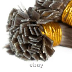 Pre Bonded Flat Tip U Nail Tip Keratin Fusion Kinky Yaki Remy Human Hair 100g