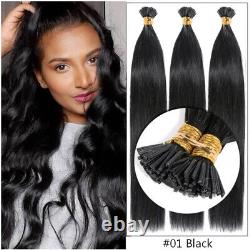 Pre Bonded Fusion Keratin I Tip Stick 100% Remy Human Hair Extensions Micro Ring