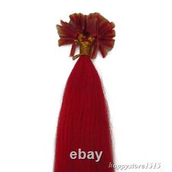 Pre-Bonded Hair Extension Keratin U Tip Real Russian Remy Human HairStraight100S