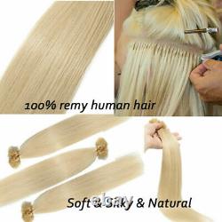 Pre-Bonded Hair Extensions Keratin Nail U Tip Remy Brazilian Human Hair16-26inch