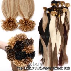 Pre Bonded Indian Keratin U Nail Tip Real Human Hair Extensions 100G 200s//Blond