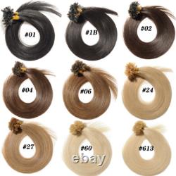 Pre Bonded Indian Keratin U Nail Tip Real Human Hair Extensions 100G 200s//Blond
