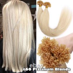 Pre Bonded Keratin 100% Russian Remy Nail U Tip Real Human Hair Extensions 300S