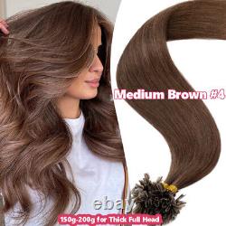 Pre Bonded Keratin Fusion Nail U Tip 100% Remy Human Hair Extensions 150G THICK