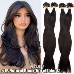 Pre Bonded Keratin Fusion Nail U Tip Russian Remy Human Hair Extensions THICK 1g