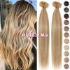 Pre-bonded Keratin Fusion Real Remy Human Hair Extensions Full Head 200g Thick