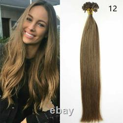 Pre-Bonded Keratin Fusion U Tip Brazilian Remy Human Hair Extensions1g/s 16-22in