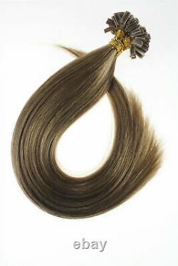 Pre-Bonded Keratin Fusion U Tip Brazilian Remy Human Hair Extensions1g/s 16-22in