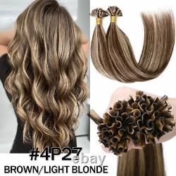 Pre Bonded Keratin Glued Fusion Nail U Tip Hair Extensions 100% Remy Human Hair